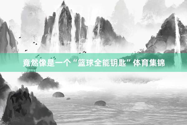 竟然像是一个“篮球全能钥匙”体育集锦