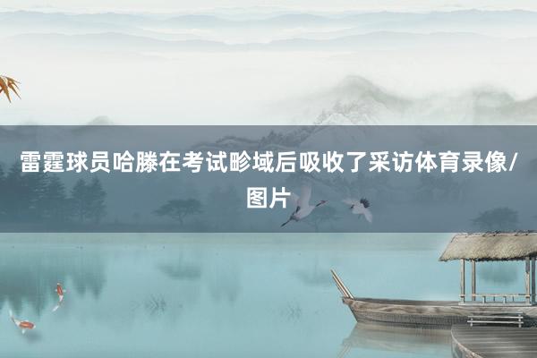 雷霆球员哈滕在考试畛域后吸收了采访体育录像/图片