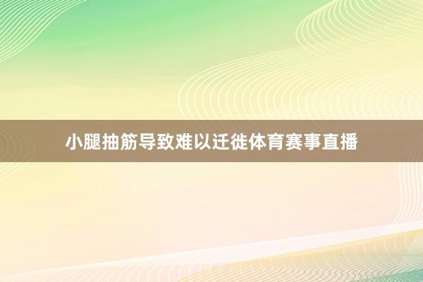 小腿抽筋导致难以迁徙体育赛事直播