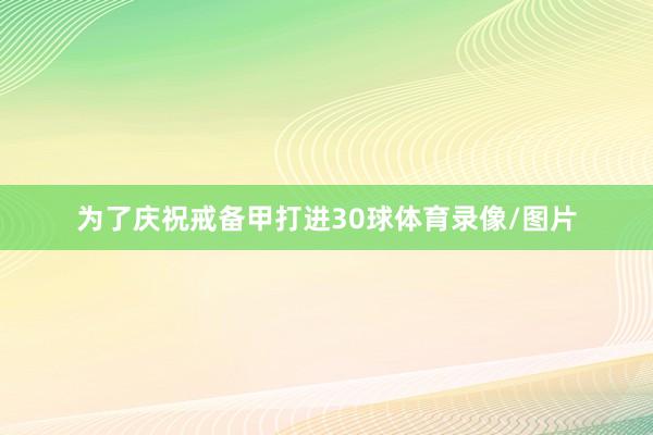 为了庆祝戒备甲打进30球体育录像/图片