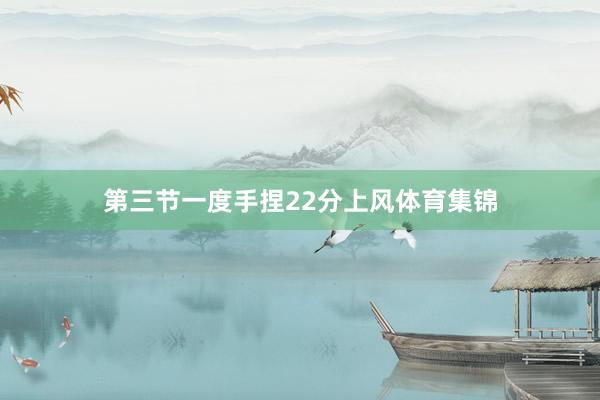第三节一度手捏22分上风体育集锦
