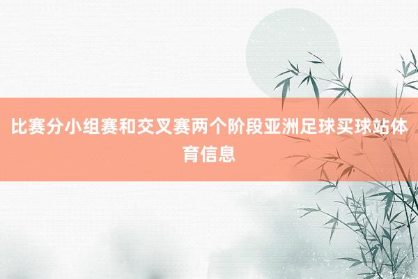 比赛分小组赛和交叉赛两个阶段亚洲足球买球站体育信息