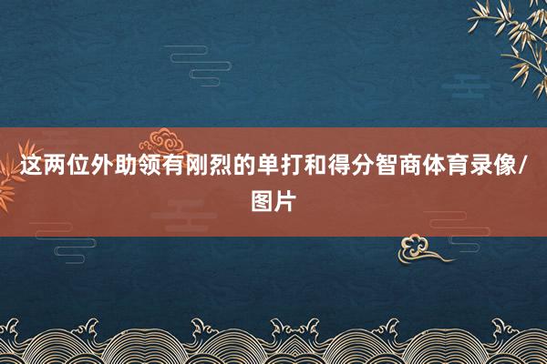 这两位外助领有刚烈的单打和得分智商体育录像/图片