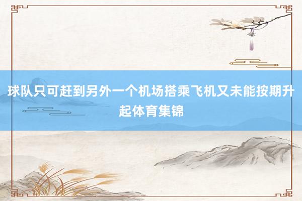 球队只可赶到另外一个机场搭乘飞机又未能按期升起体育集锦
