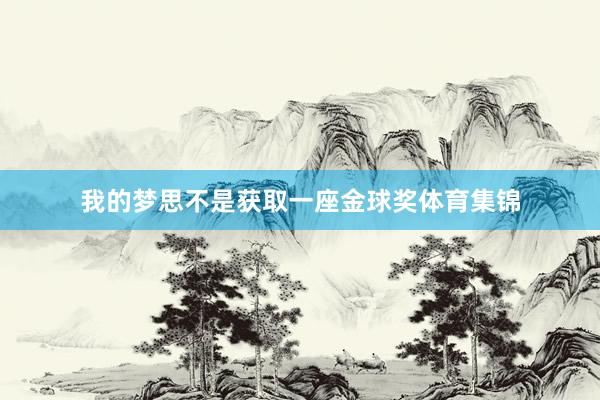 我的梦思不是获取一座金球奖体育集锦