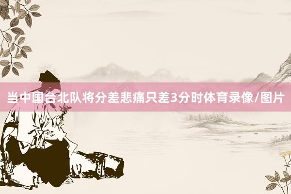 当中国台北队将分差悲痛只差3分时体育录像/图片