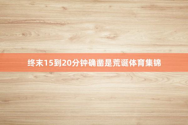 终末15到20分钟确凿是荒诞体育集锦