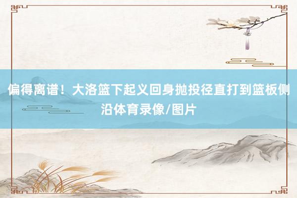 偏得离谱！大洛篮下起义回身抛投径直打到篮板侧沿体育录像/图片
