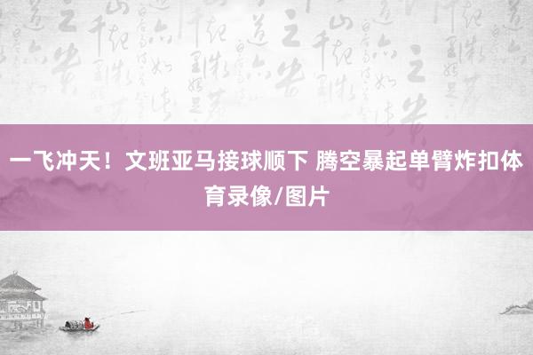 一飞冲天！文班亚马接球顺下 腾空暴起单臂炸扣体育录像/图片